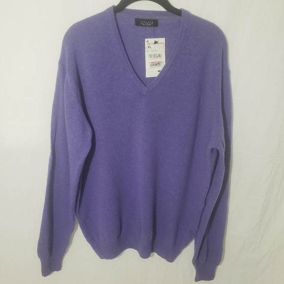 Zara Mens Wool Purple Sweater XL - Picture 1 of 5